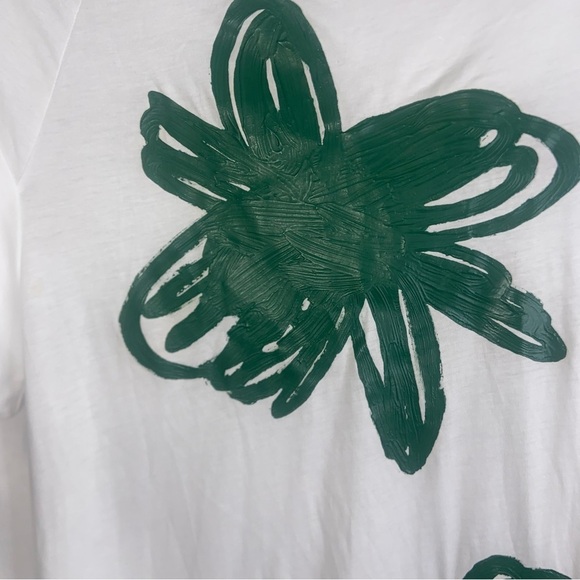 RUNDHOLZ DIP Lagenlook Green Print Handpainted Dress Size Small - Picture 4 of 9